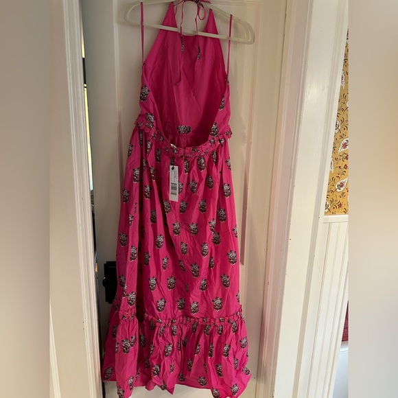 RHODE SALENA DRESS MARIGOLD FLOWER HOT PINK Size XL - Picture 3 of 7